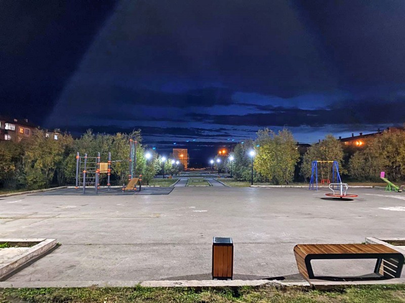 В Воркуте завершили благоустройство сквера в микрорайоне Тиман