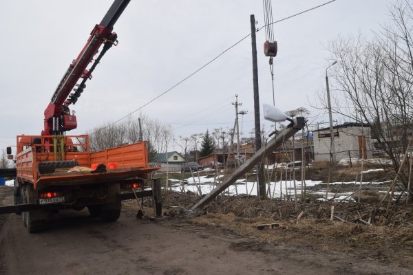 В Айкино на двух улицах обновили уличное освещение
