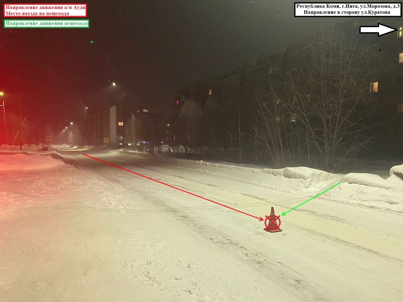 В Инте пешеход вышел под колеса авто