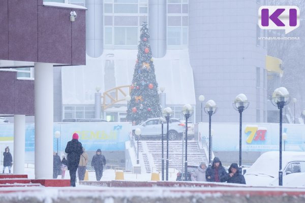 Погода в Коми 3 января: сильный снег, на юге с дождем, -5...-10°С