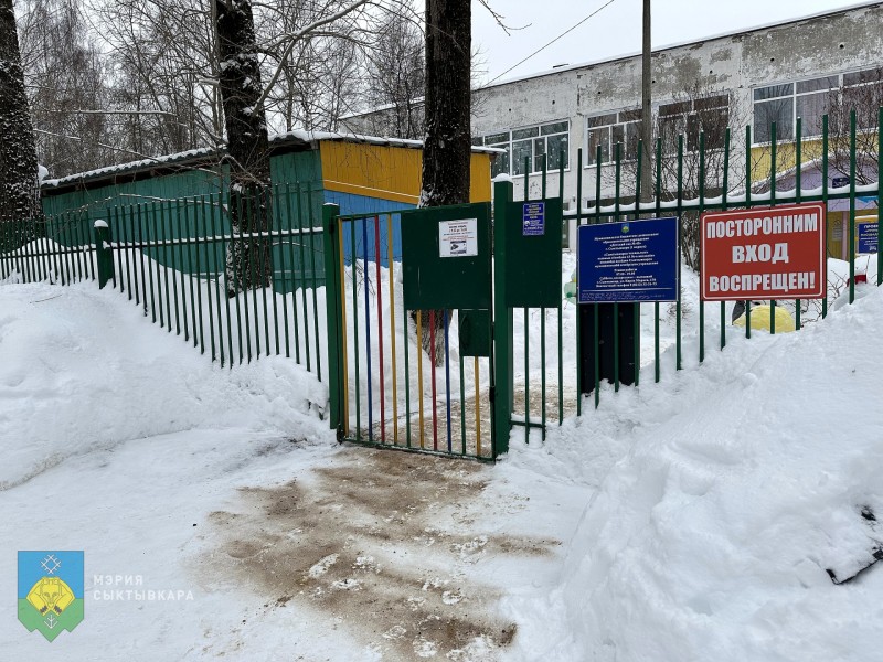 Руководителям школ и детсадов Сыктывкара поручено обеспечить обработку пешеходных дорожек противогололедной смесью