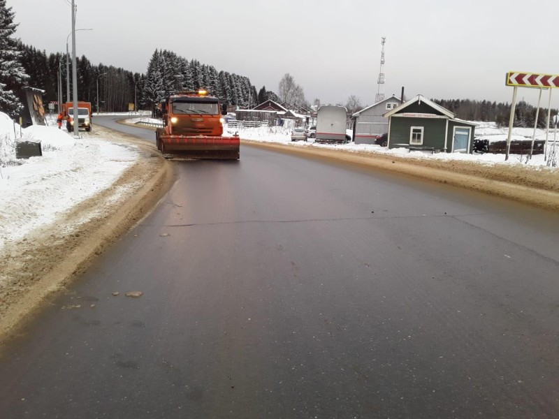 Дорога Сыктывкар – Ухта содержится в "чистом виде", без образования снежного наката