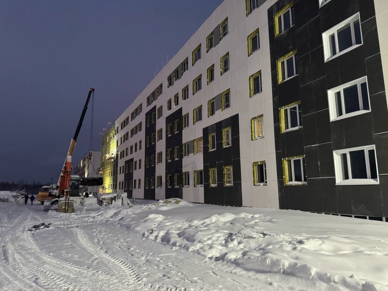 В Троицко-Печорском районе два дома для переселения граждан из аварийного жилья готовы на 75%