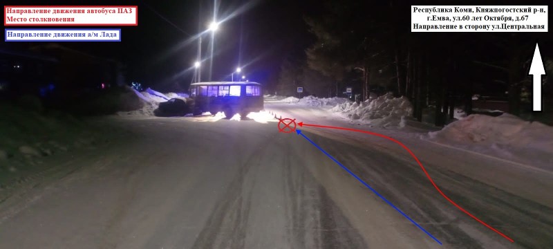 В Емве в аварии с участием ПАЗа пострадали водитель и маленькая пассажирка легковушки