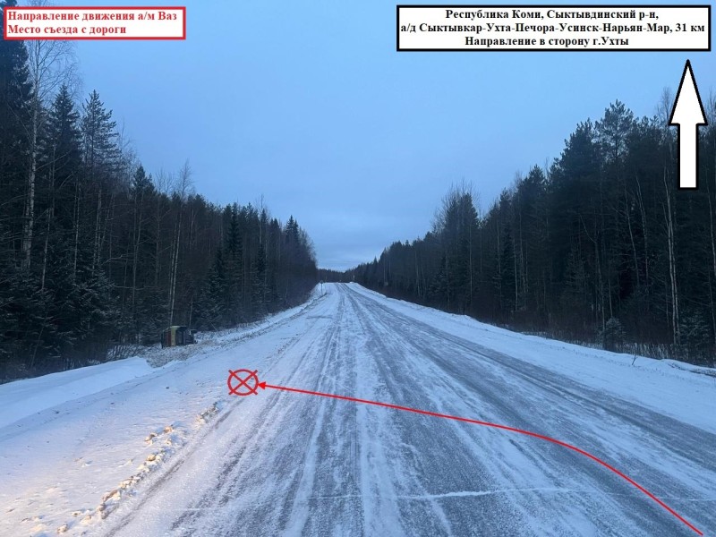 В Сыктывдине водитель ВАЗа вылетел в кювет и сбежал с места ДТП, оставив пострадавших пассажиров