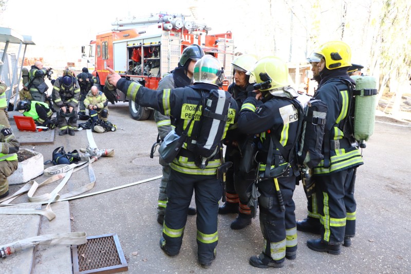 Энергетики Сыктывкарских тепловых сетей приняли участие в пожарно-тактическом учении