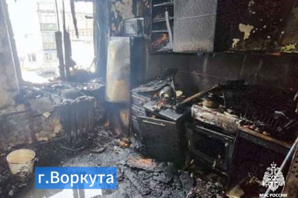 На пожаре в Воркуте спасли восьмерых человек