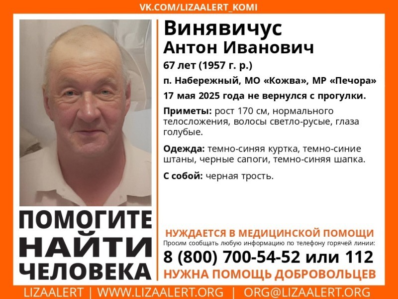 Спасатели подключились к поискам пропавшего в Печоре пенсионера 