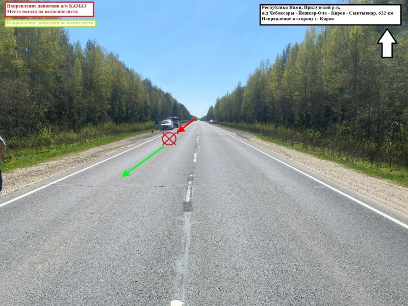 В Прилузье КамАЗ насмерть сбил велосипедиста 