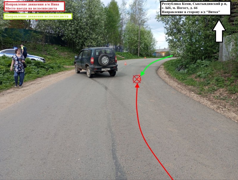 В Сыктывдинском районе юный велосипедист не заметил Niva Chevrolet