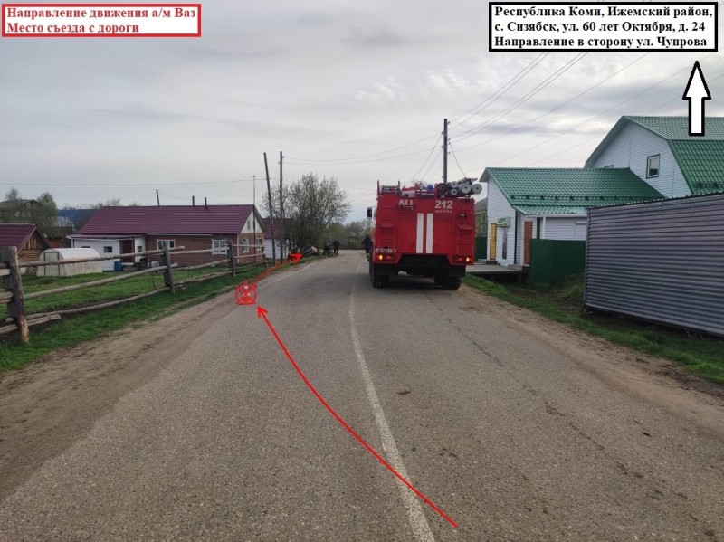 В Ижемском районе нетрезвый водитель въехал в забор