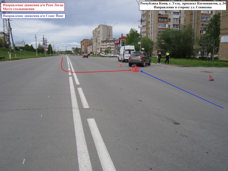 В Ухте при столкновении двух авто пострадала 10-летняя девочка