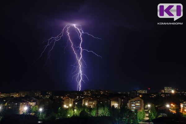 На неделе погода в Коми будет неспокойной с активной грозовой деятельностью