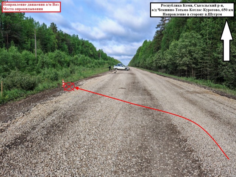 В Сысольском районе молодой водитель получил права и оказался в кювете 