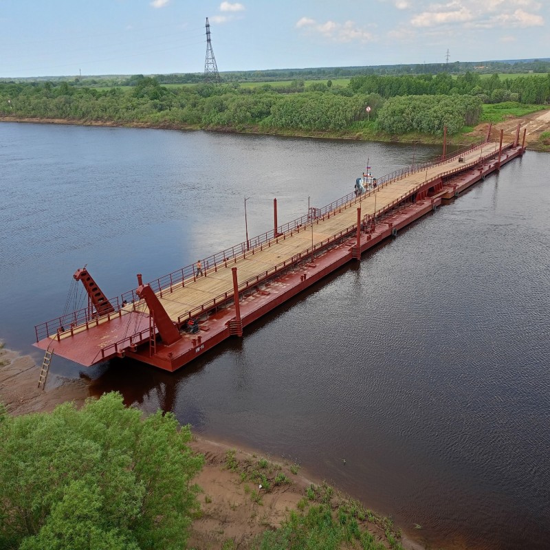 В Сыктывкаре установили дублер Краснозатонского моста 
