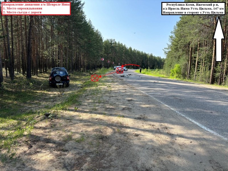 В Ижемском районе водитель Chevrolet Niva погиб в аварии