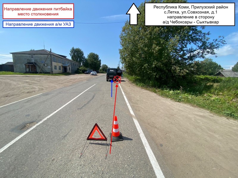 В Прилузье подростки на питбайке Regulmoto не смогли обогнать УАЗ