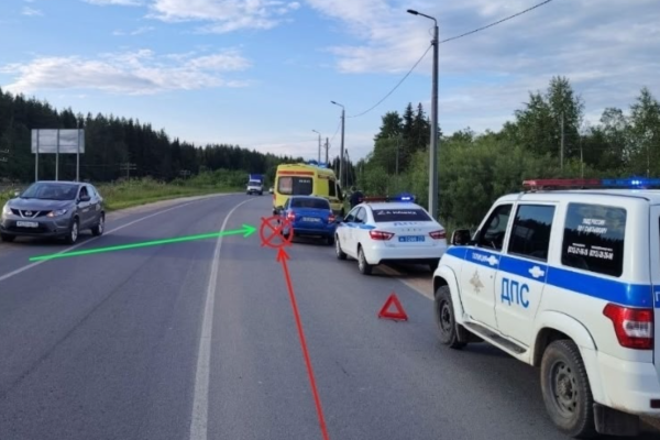 Мальчик-велосипедист госпитализирован после ДТП в Сыктывкаре