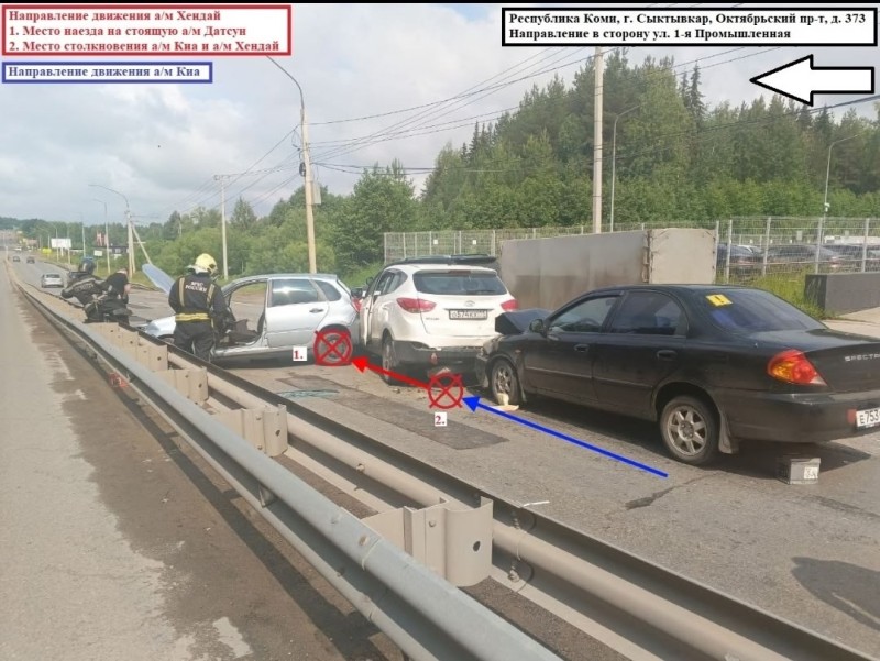 В тройном ДТП в Сыктывкаре пострадал ребенок 