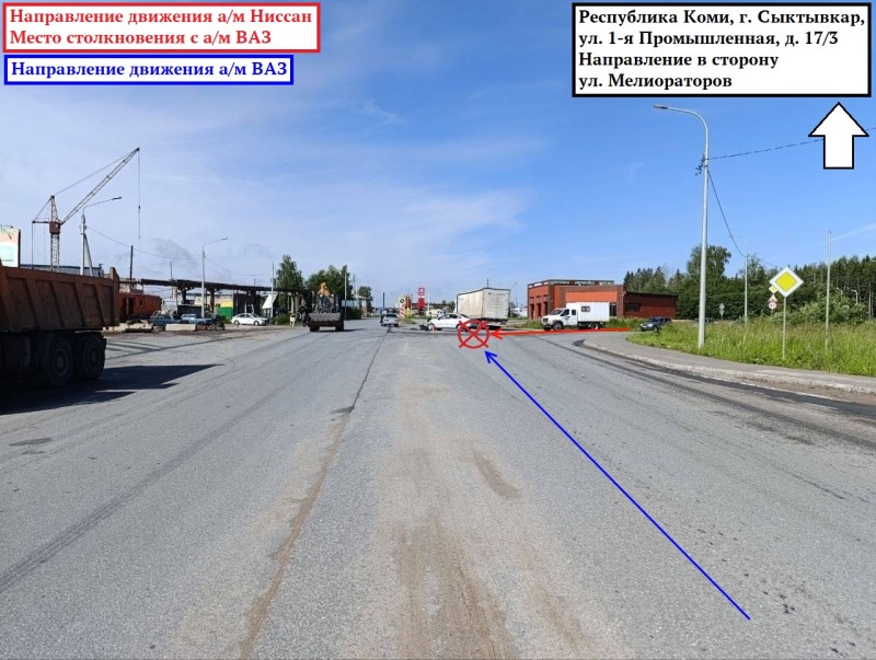 В сыктывкарском Човью после столкновения с Nissan Almera водитель ВАЗа получил травмы