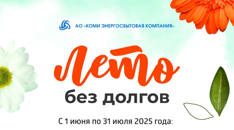 До конца акции Коми энергосбытовой компании "Лето без долгов" осталось 15 дней