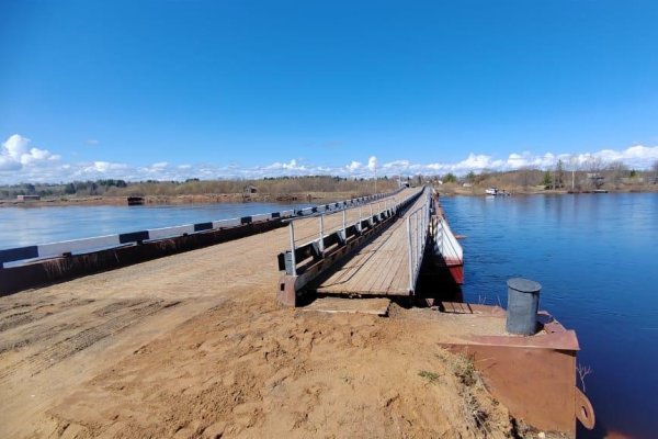 В Сысольском районе завершен ремонт наплавного моста через реку Сысолу