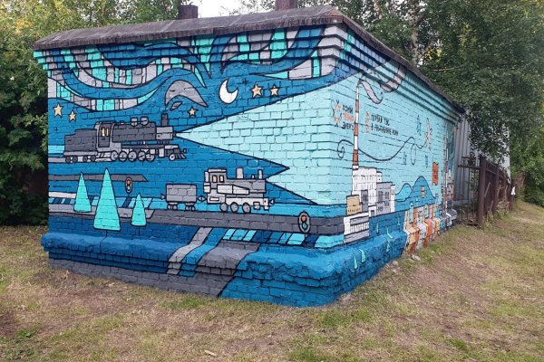 Новое граффити сыктывкарского художника Павла Чукичева появилось в Ухте