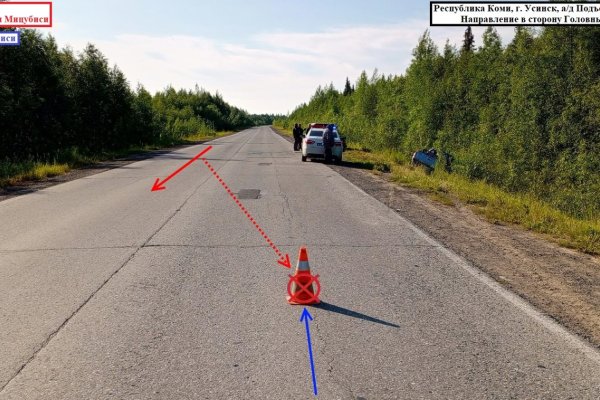 В Усинске колесо КАМАЗа влетело в Mitsubishi