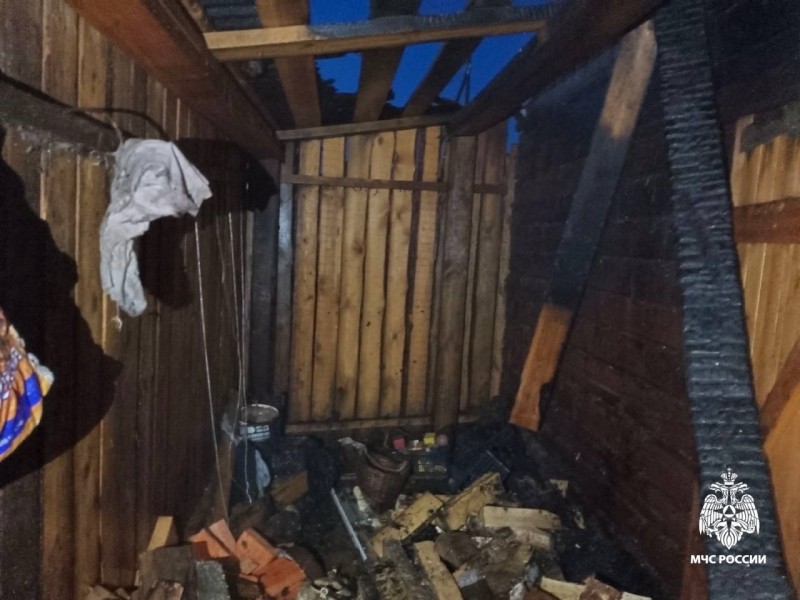 В селе Койгородок сгорела баня