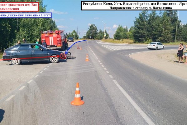 В Усть-Вымском районе после столкновения с ВАЗ-2112 госпитализированы трое несовершеннолетних пассажиров питбайка