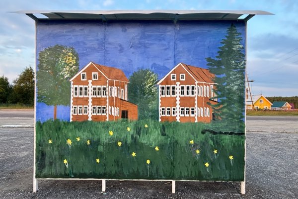 Жители ижемской деревни Диюр создали арт-объект из обычной автобусной остановки