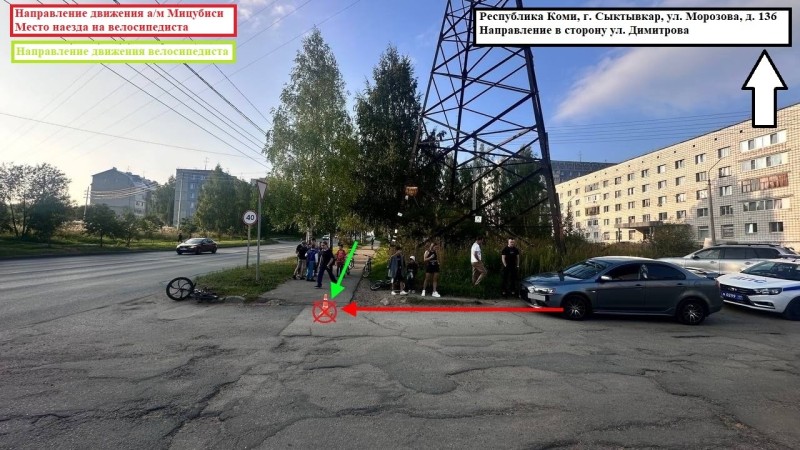В Сыктывкаре и Воркуте два несовершеннолетних велосипедиста получили травмы