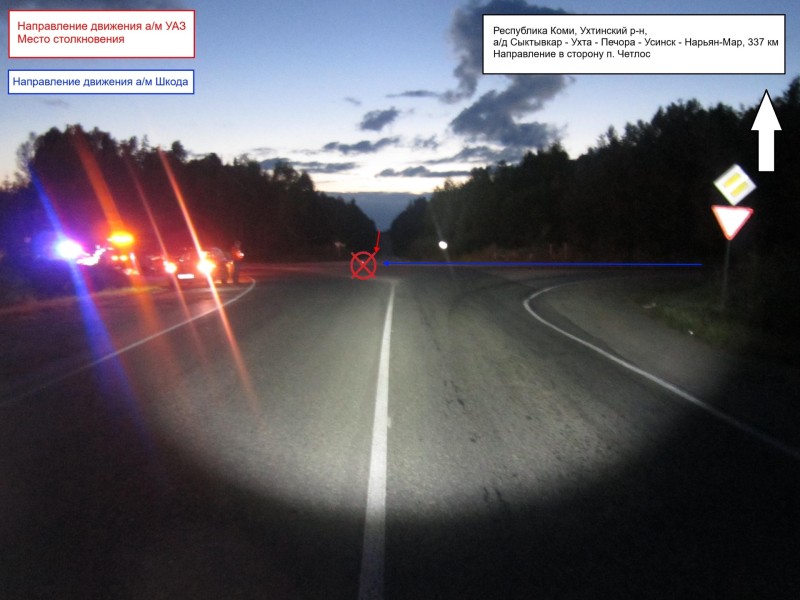 Водитель УАЗа устроил ДТП под Ухтой