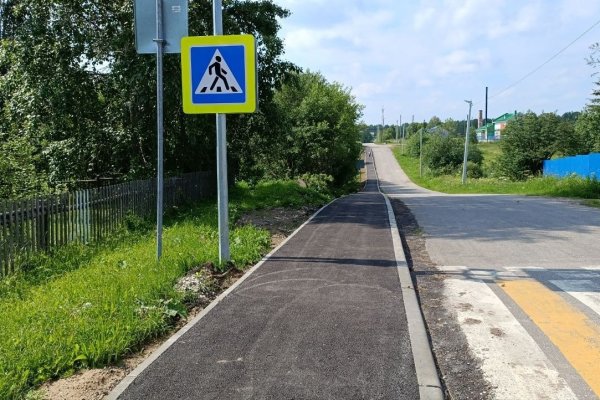 В селе Шошка Княжпогостского района обустроили пешеходный тротуар