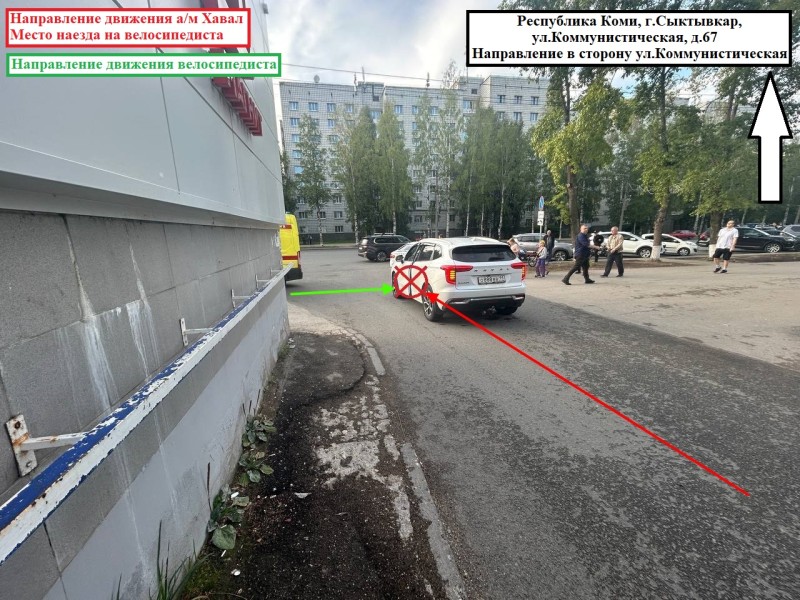 В Сыктывкаре сбили 12-летнего ребенка на велосипеде