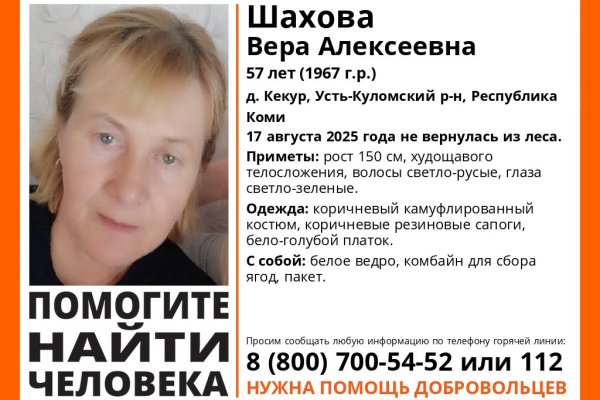 На поиски пропавшей в Усть-Куломском районе женщины направят кинолога с собакой 