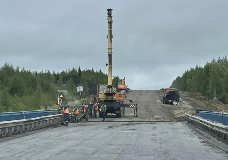 Продолжается ремонт автомобильной дороги Сыктывкар – Нарьян-Мар