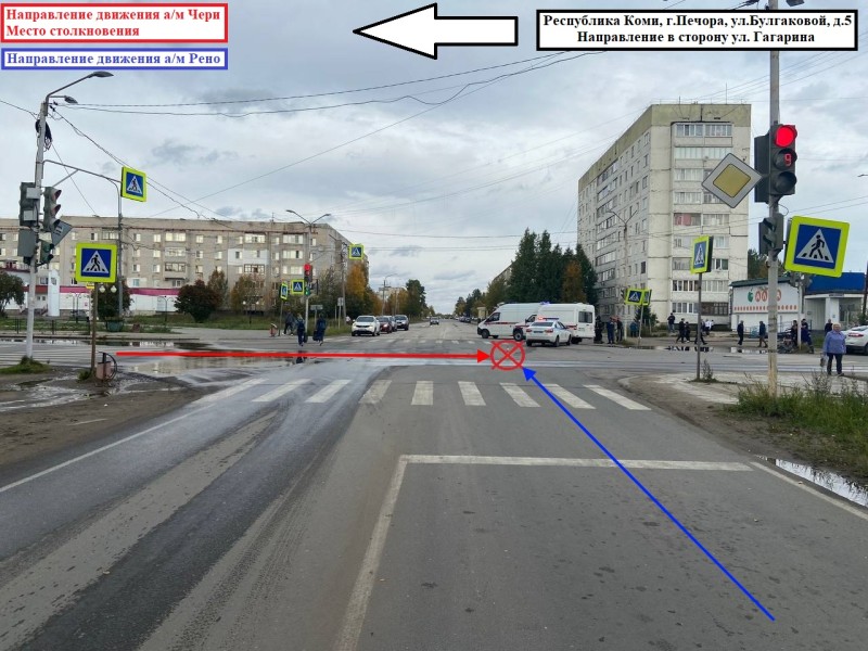 В Печоре мужчина на Chery Tiggo не пропустил женщину на Renault Fluence