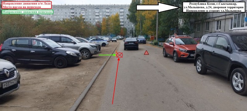 Семилетняя девочка выбежала на дорогу в Сыктывкаре и попала в больницу