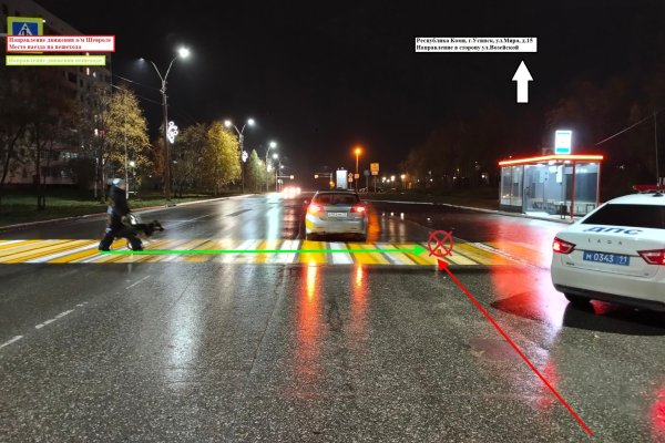 В Усинске водитель на 