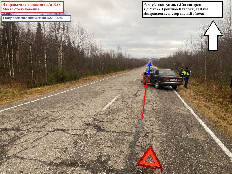 Под Сосногорском нетрезвый водитель "семерки" врезался в "Гранту" и скрылся с места ДТП