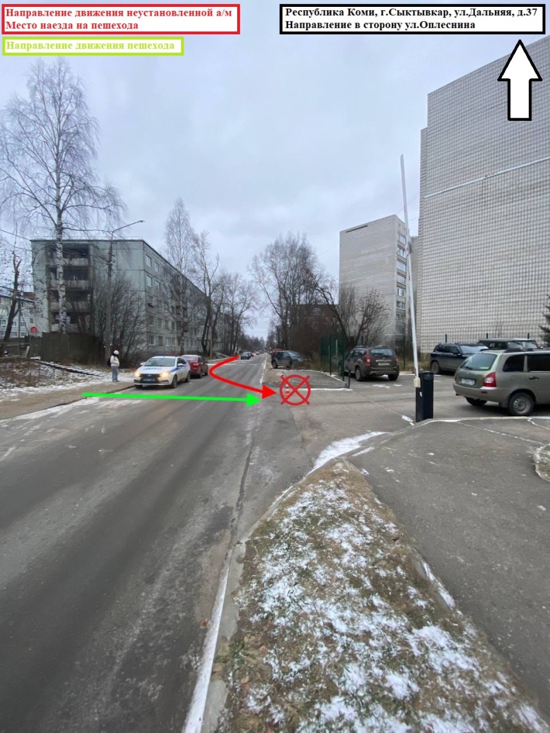 В Сыктывкаре водитель сбил 16-летнюю девушку и скрылся с места ДТП