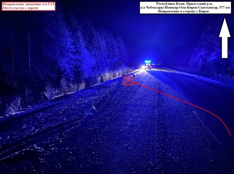 В Прилузском районе грузовик опрокинулся в кювет: пострадал водитель

