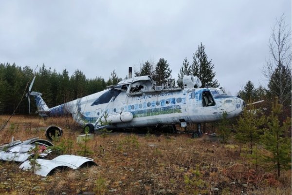В Печоре утилизируют единственный вертолет с ливреей 