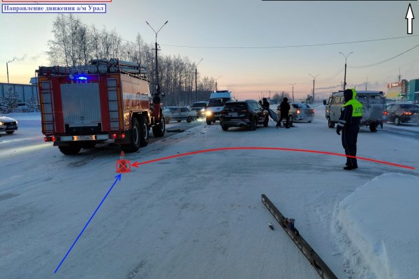 В Усинске Hyundai Santa Fe не уступил дорогу 