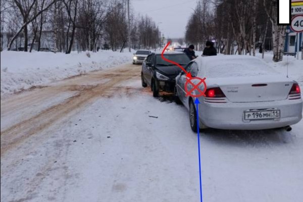 В Усинске в аварию попал автомобиль с непристегнутым ребенком 