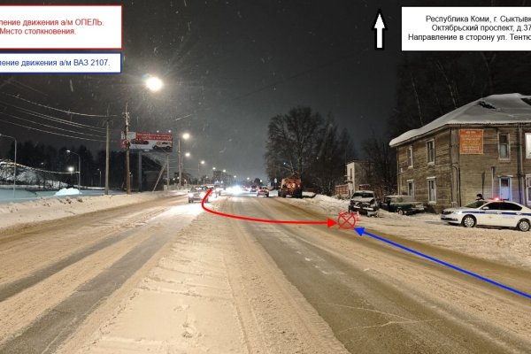 В Сыктывкаре водитель Opel подрезал 