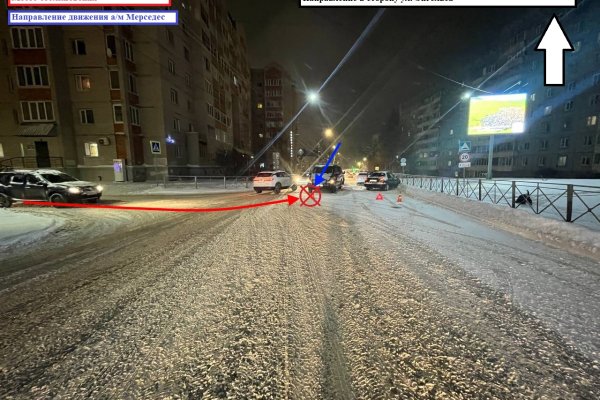 В Сыктывкаре девушка на Chevrolet не пропустила на повороте микроавтобус Mercedes-Benz