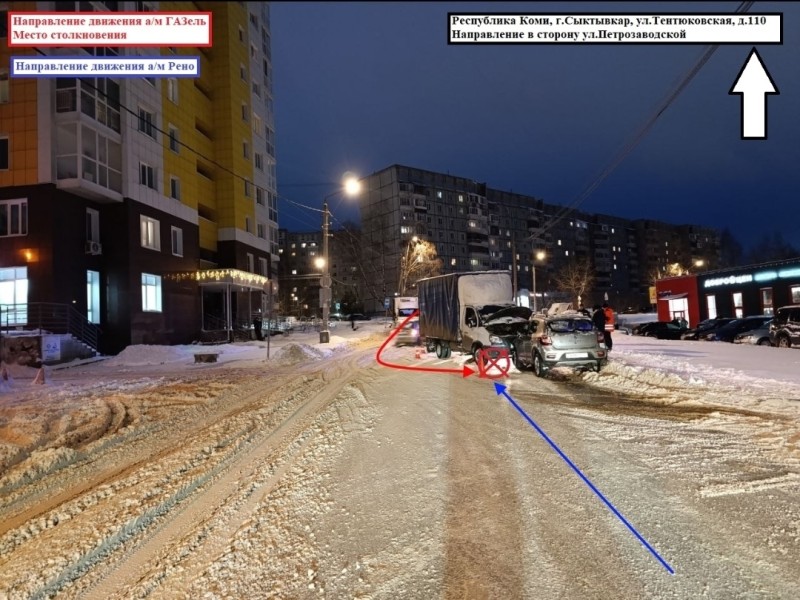 За сутки на дорогах Сыктывкара пострадали четыре женщины