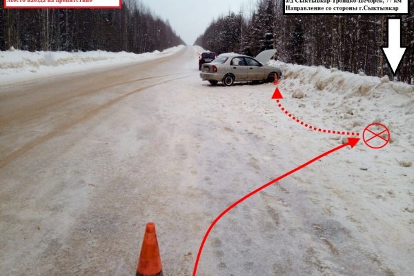 В Корткеросском районе водитель Chevrolet врезалась в бруствер